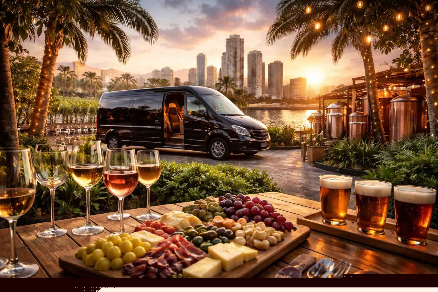 Can you handle multi-stop winery brewery city tours around Miami Florida?