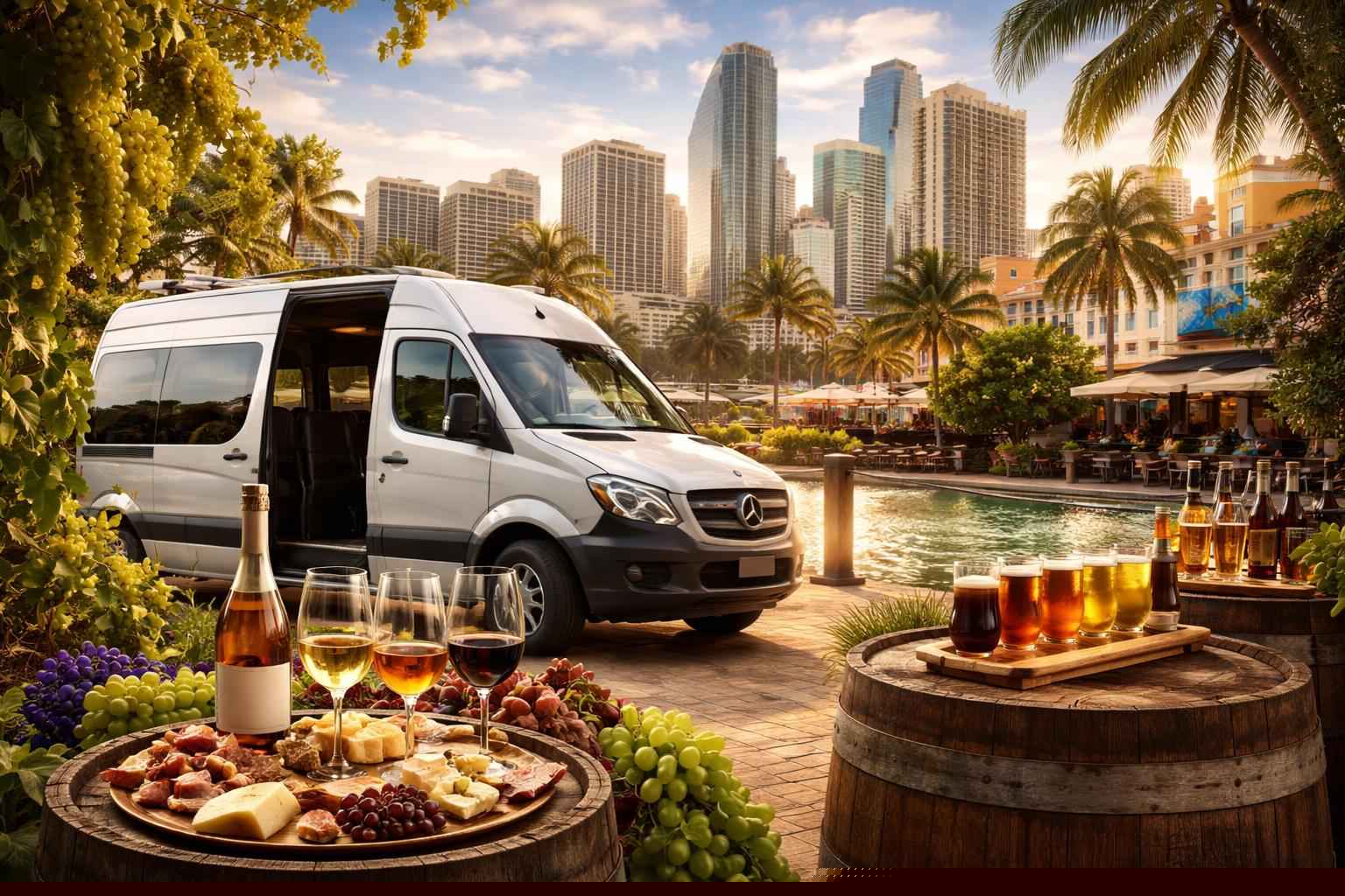 Can you handle multi stop winery brewery city tours around Miami Florida?