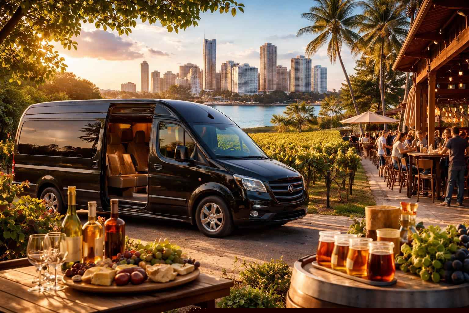 Can you handle multi-stop winery brewery city tours around Miami Florida?