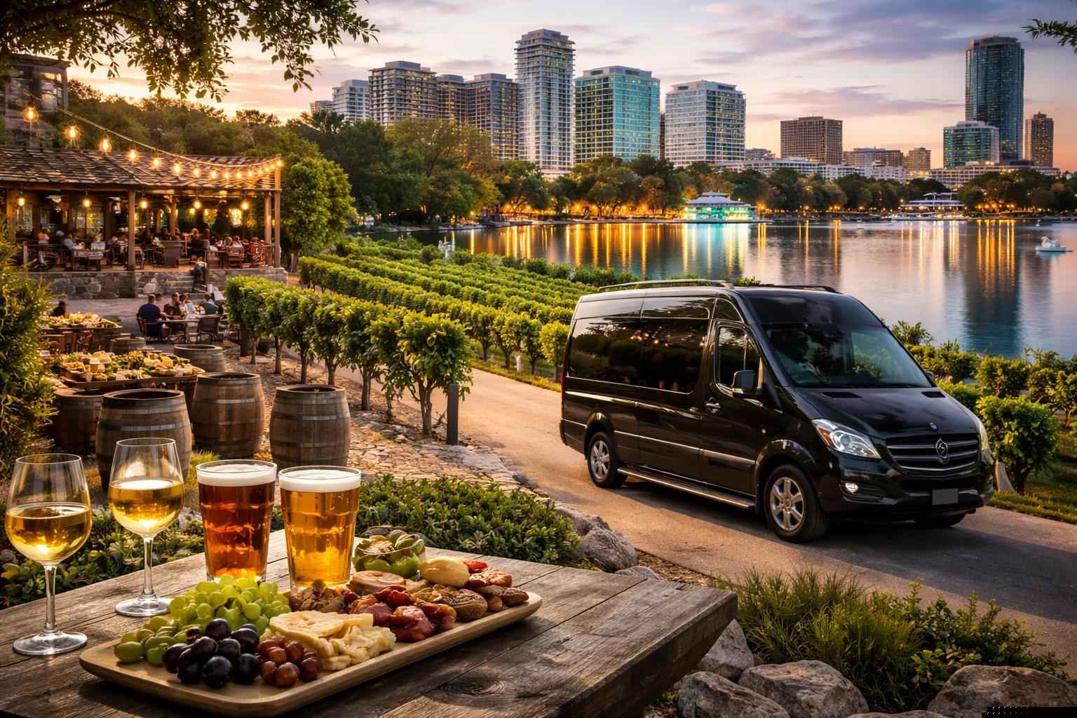 Can you handle multi-stop winery brewery city tours around Orlando Florida?