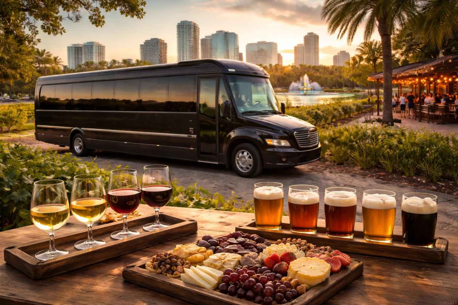 Can you handle multi-stop winery brewery city tours around Orlando Florida?