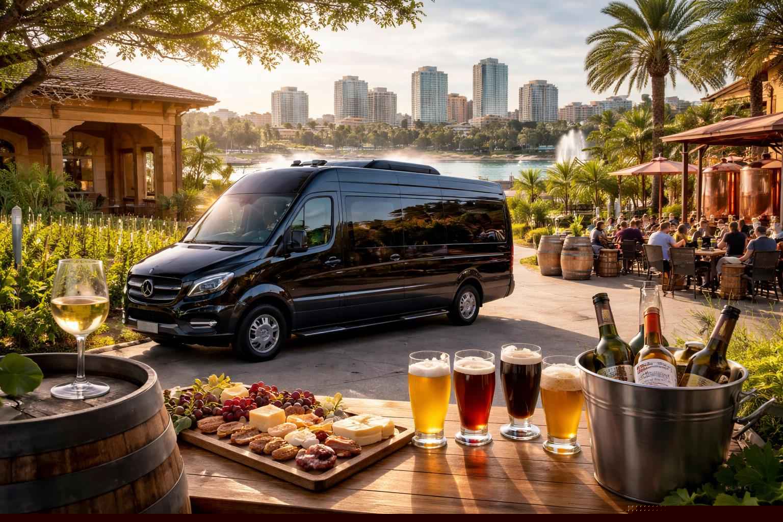 Can you handle multi-stop winery brewery city tours around Orlando Florida?