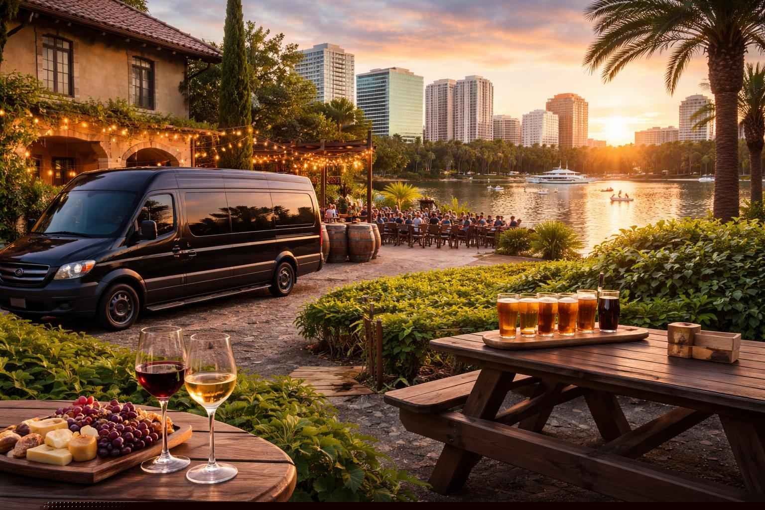 Can you handle multi-stop winery brewery city tours around Orlando Florida?