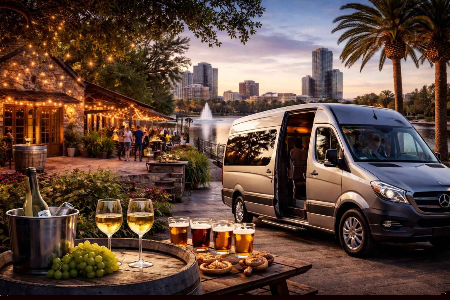 Can you handle multi stop winery brewery city tours around Orlando Florida