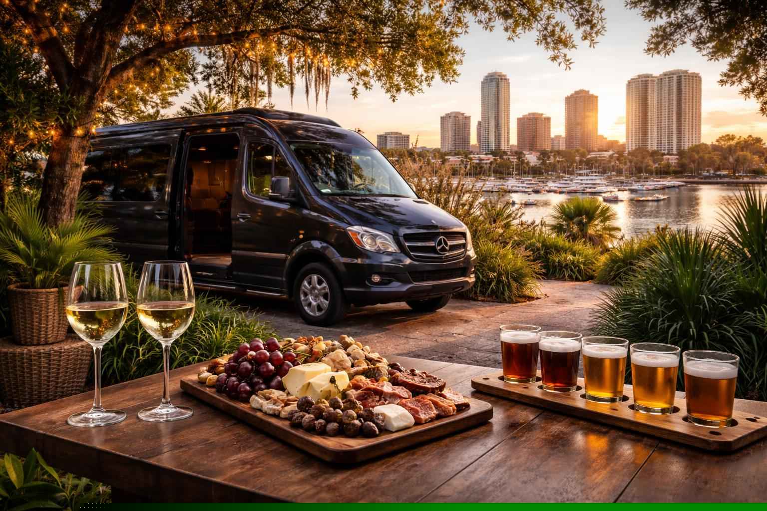 Can you handle multi stop winery brewery city tours around St. Petersburg Florida?