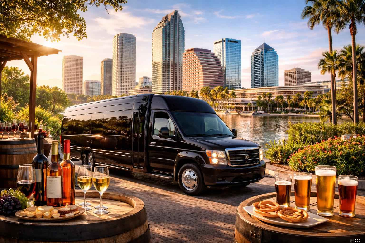 Can you handle multi-stop winery brewery city tours around Tampa Florida?