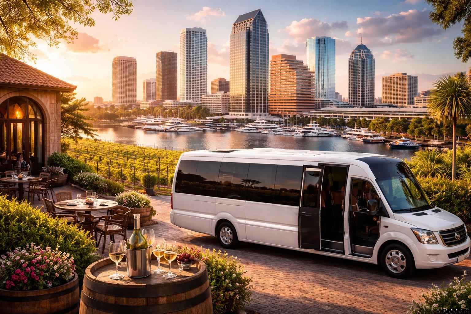 Can you handle multi-stop winery brewery city tours around Tampa Florida?
