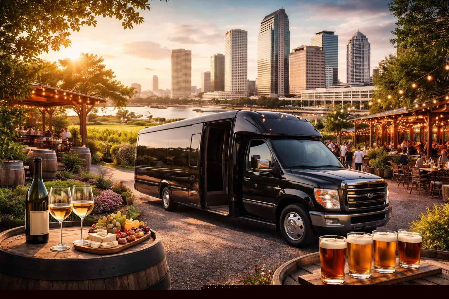 Can you handle multi-stop winery brewery city tours around Tampa Florida?