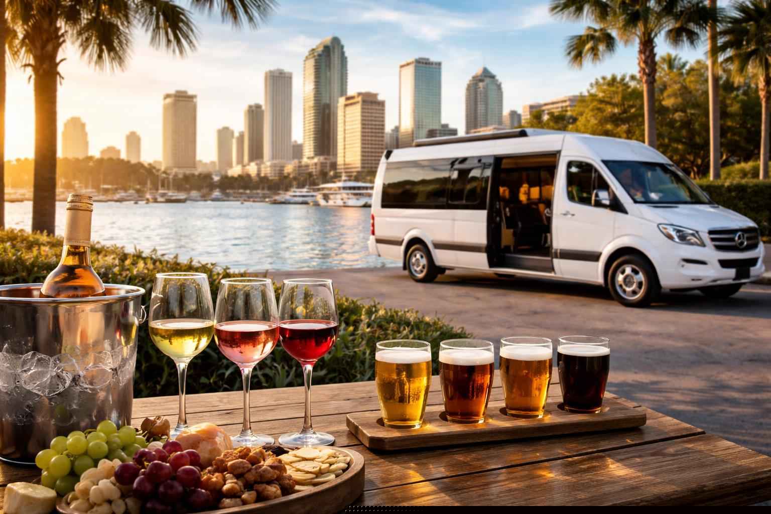 Can you handle multi-stop winery brewery city tours around Tampa Florida?