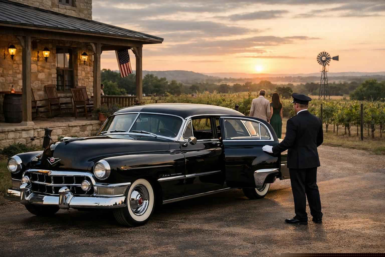 Classic Car Chauffeur Services in Fredericksburg Texas