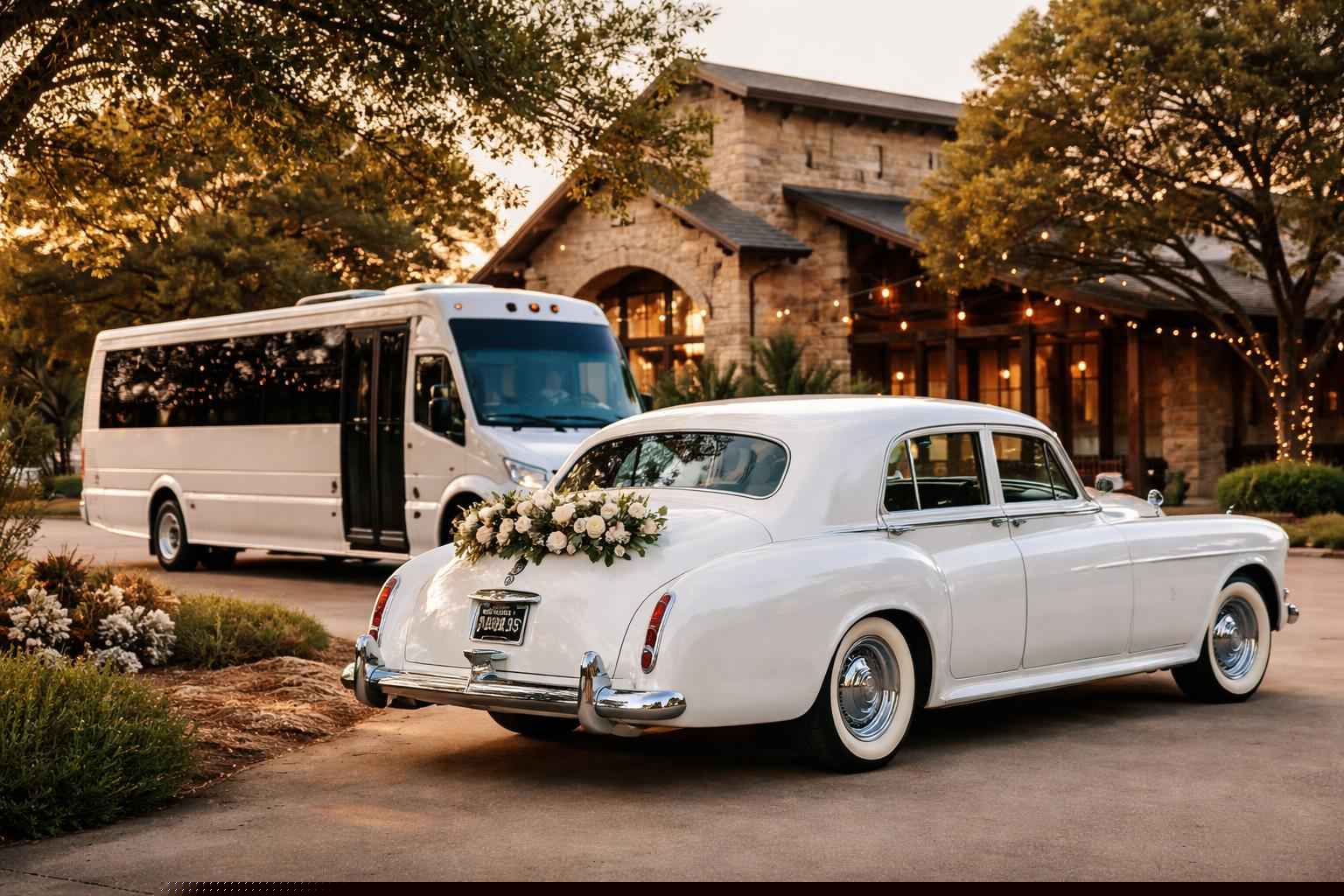 Do You Provide Wedding Day Shuttles And A Classic Vintage Getaway Car In Boerne Texas