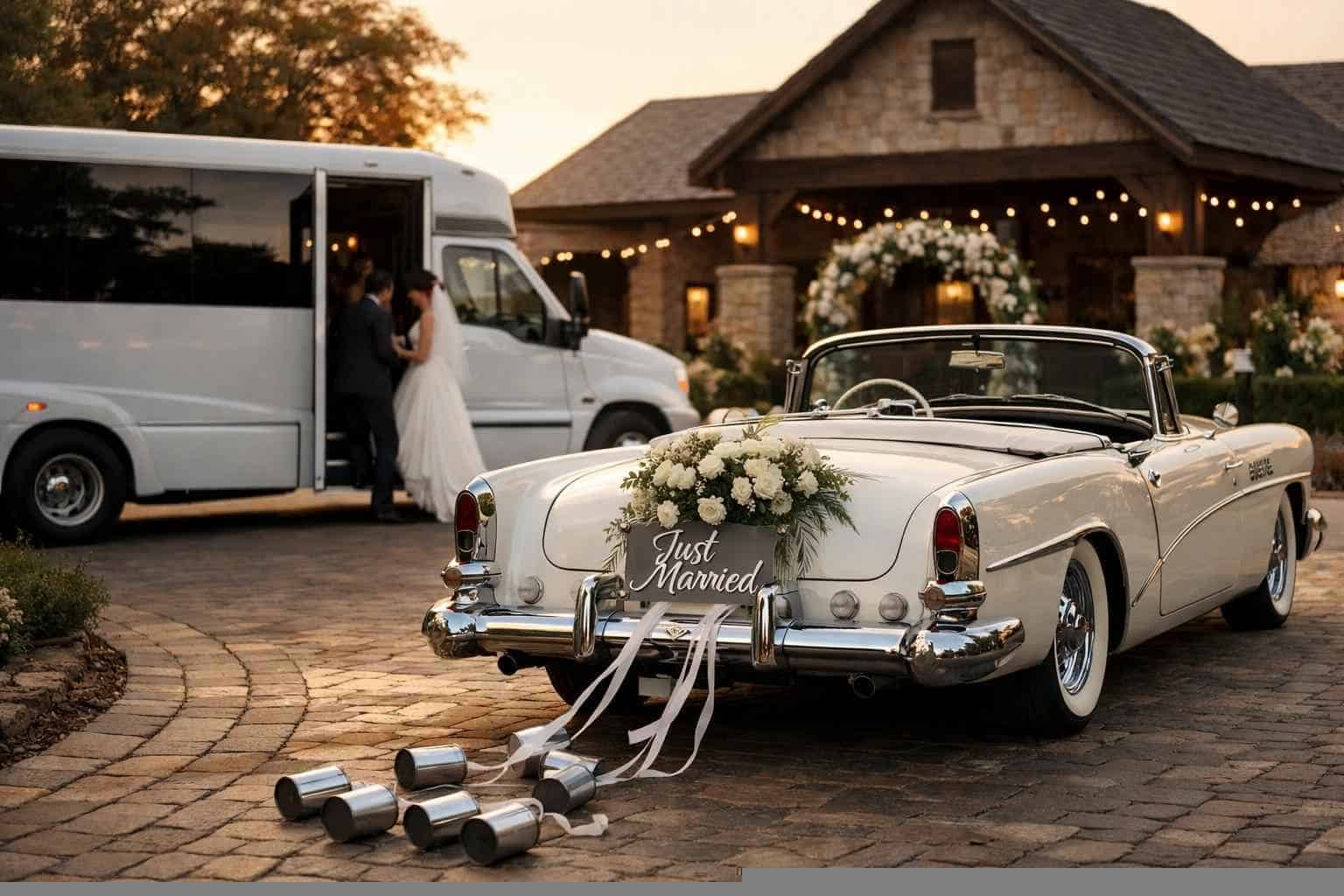 Do You Provide Wedding Day Shuttles And A Classic Vintage Getaway Car In Frisco Texas