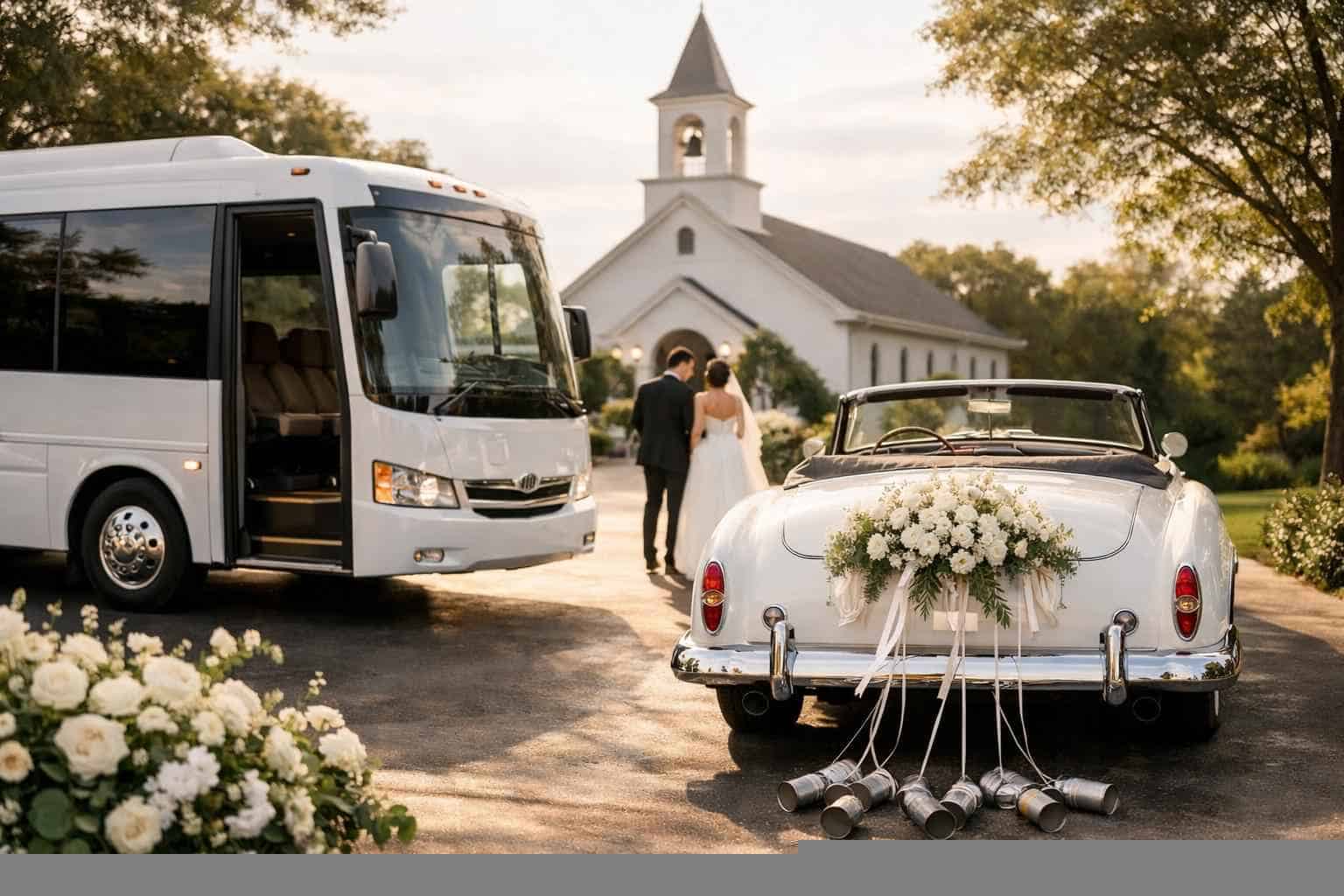 Do You Provide Wedding Day Shuttles And A Classic Vintage Getaway Car In Frisco Texas?