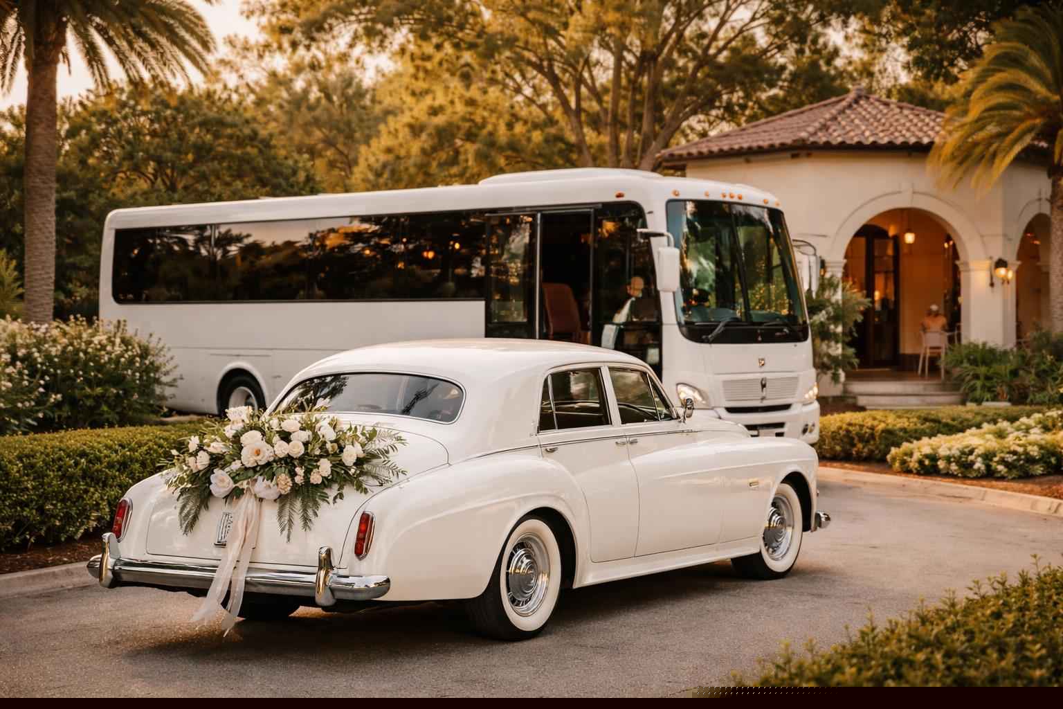 Do You Provide Wedding Day Shuttles And A Classic Vintage Getaway Car In Jacksonville Florida