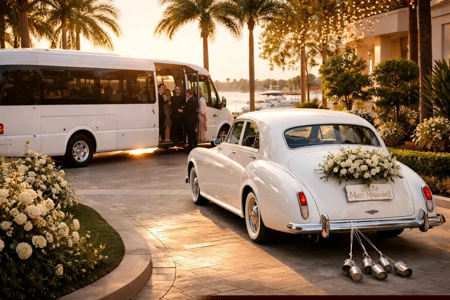Do You Provide Wedding Day Shuttles And A Classic Vintage Getaway Car In Jacksonville Florida?