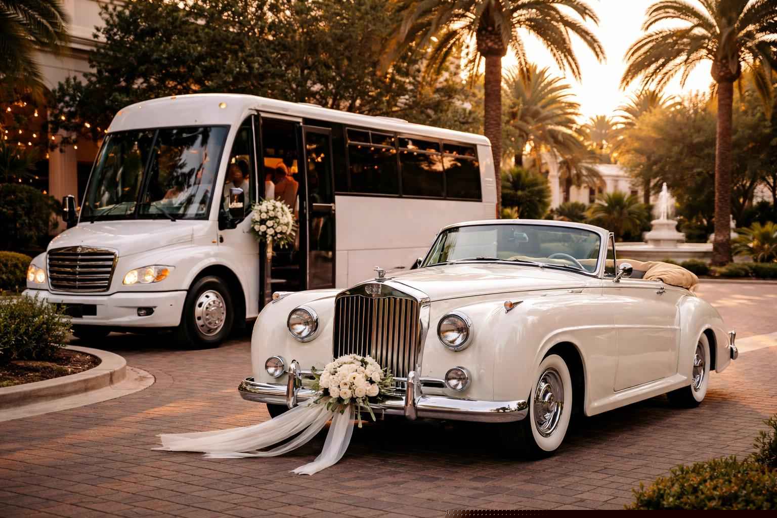 Do You Provide Wedding Day Shuttles And A Classic Vintage Getaway Car In Jacksonville Florida?