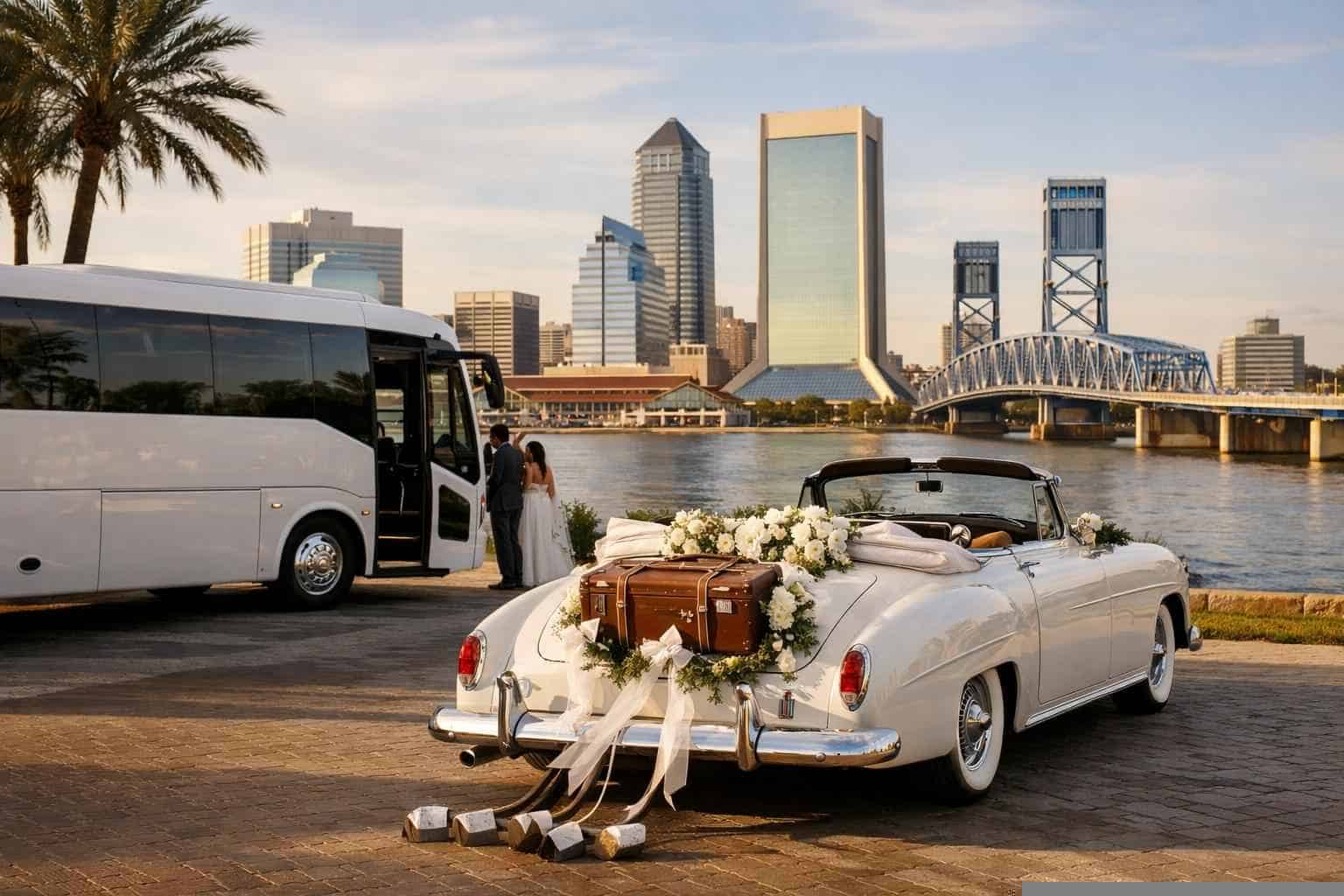 Do You Provide Wedding Day Shuttles And A Classic Vintage Getaway Car In Jacksonville Florida