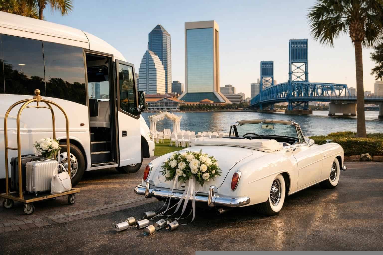 Do You Provide Wedding Day Shuttles And A Classic Vintage Getaway Car In Jacksonville Florida