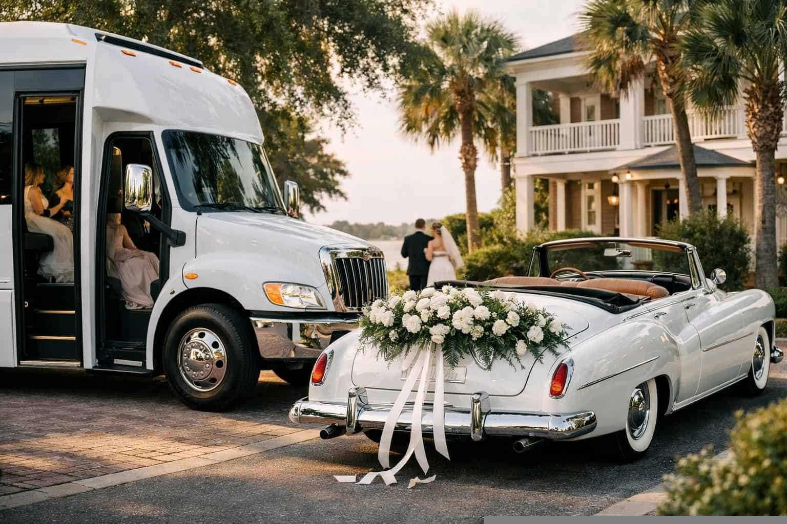 Do You Provide Wedding Day Shuttles And A Classic Vintage Getaway Car In Jacksonville Florida?