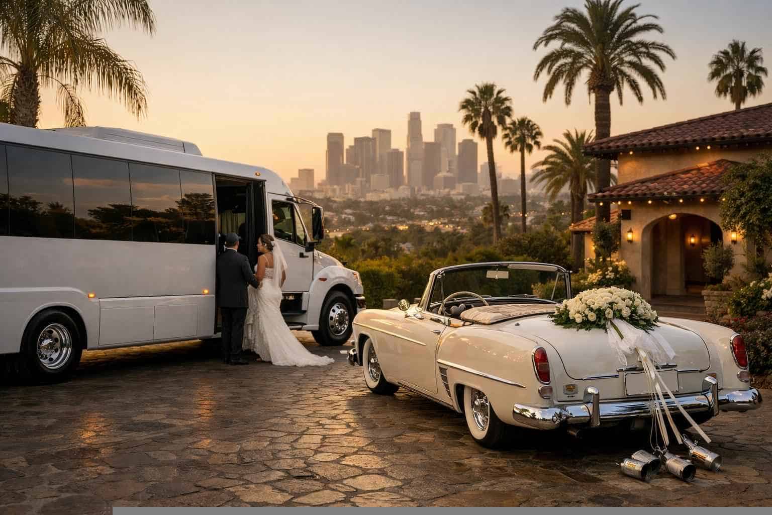 Do You Provide Wedding Day Shuttles And A Classic Vintage Getaway Car In Los Angeles California?