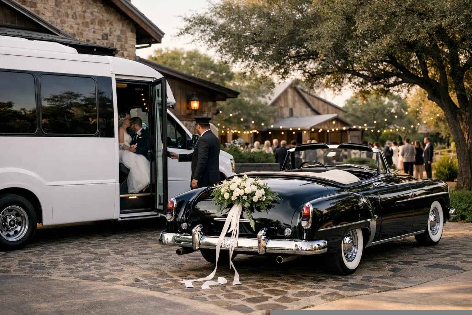 Do You Provide Wedding Day Shuttles And A Classic Vintage Getaway Car In McKinney Texas