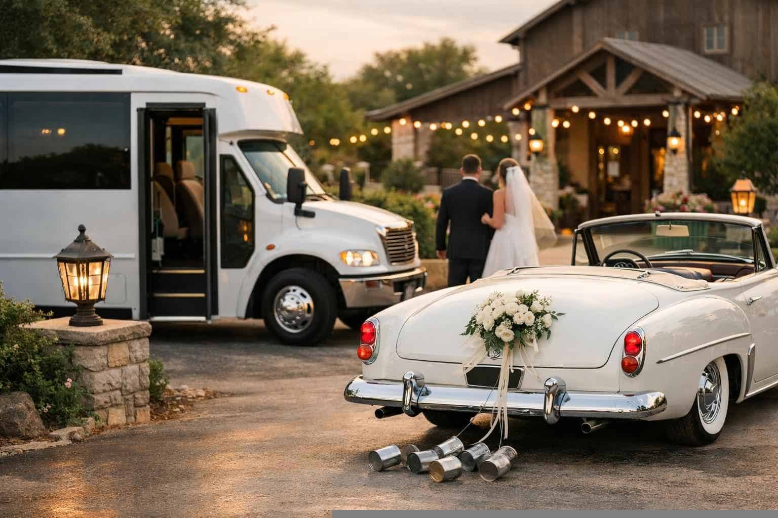 Do You Provide Wedding Day Shuttles And A Classic Vintage Getaway Car In McKinney Texas?