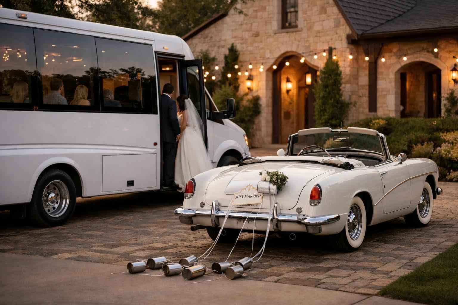 Do You Provide Wedding Day Shuttles And A Classic Vintage Getaway Car In McKinney Texas?
