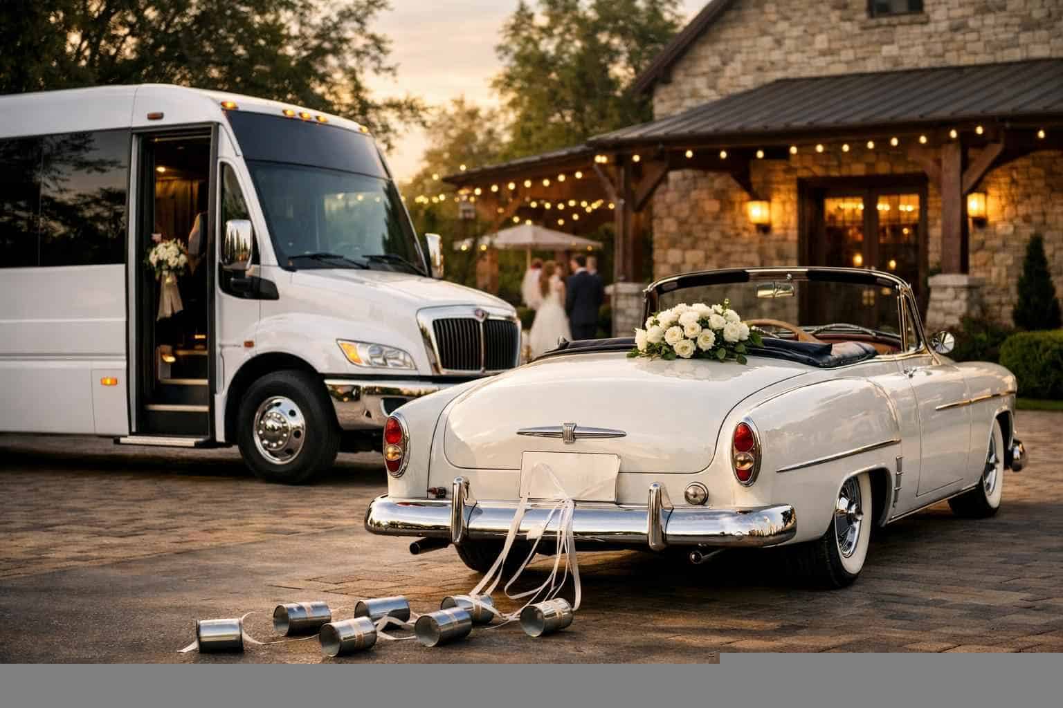 Do You Provide Wedding Day Shuttles And A Classic Vintage Getaway Car In McKinney Texas