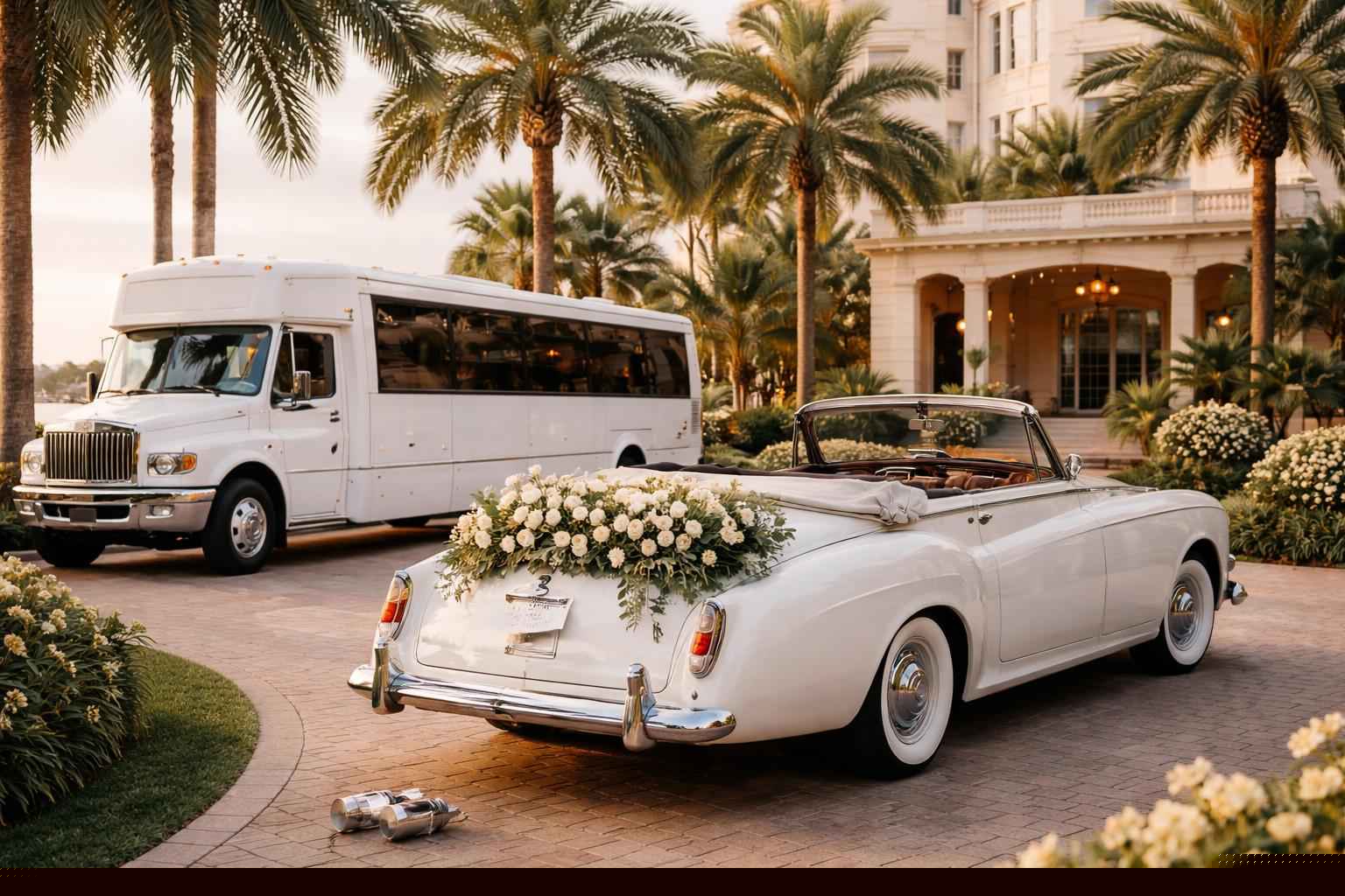 Do You Provide Wedding Day Shuttles And A Classic Vintage Getaway Car In St. Petersburg Florida?