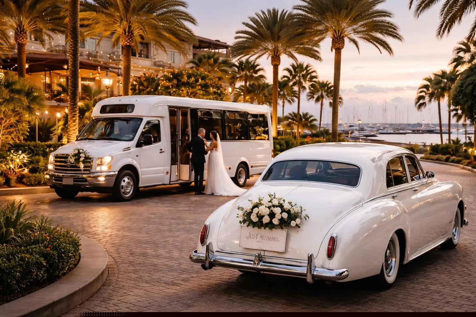 Do You Provide Wedding Day Shuttles And A Classic Vintage Getaway Car In St. Petersburg Florida?