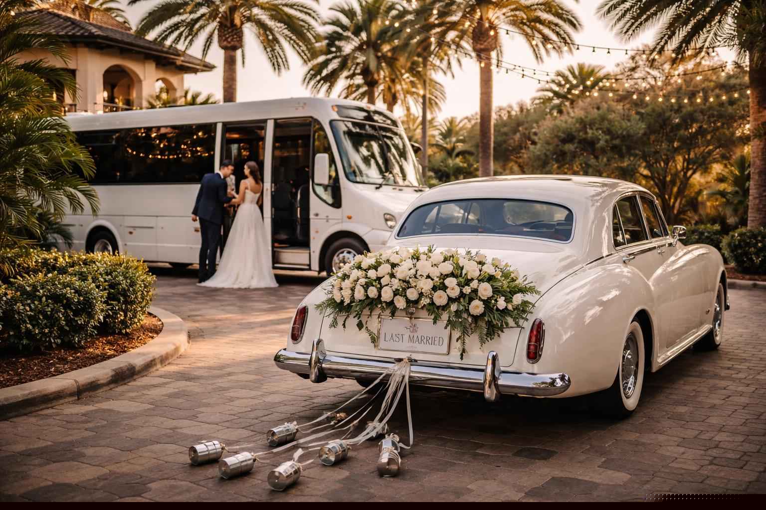Do You Provide Wedding Day Shuttles And A Classic Vintage Getaway Car In Tampa Florida?