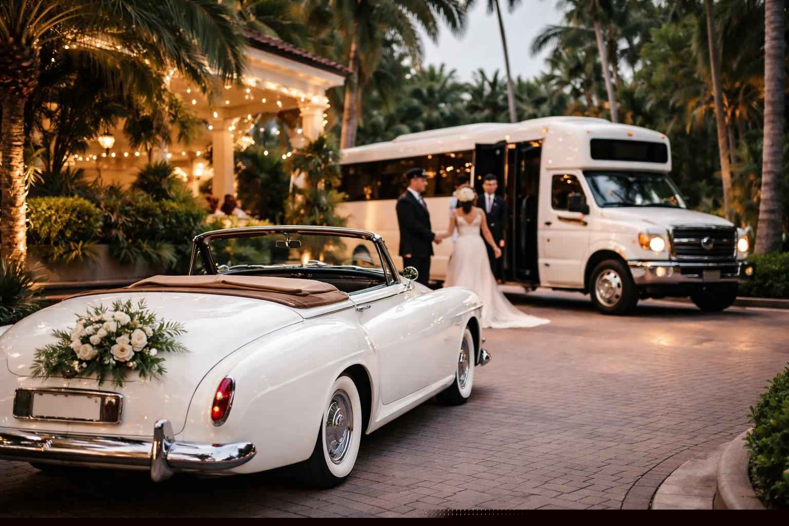 Do You Provide Wedding Day Shuttles And A Classic Vintage Getaway Car In Tampa Florida