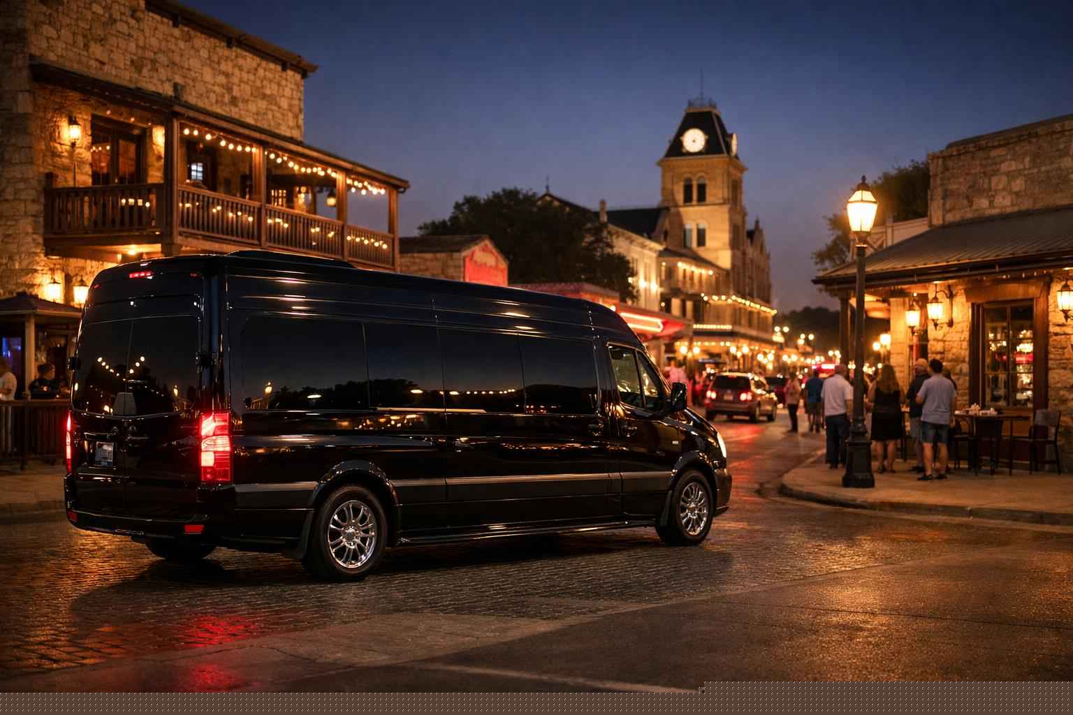 Do You Service Nightlife Areas and Downtown Districts in Fredericksburg Texas for Hourly Charters?