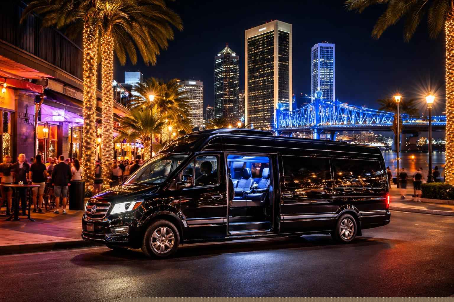 Do you service nightlife areas and downtown districts in Jacksonville Florida for hourly charters?