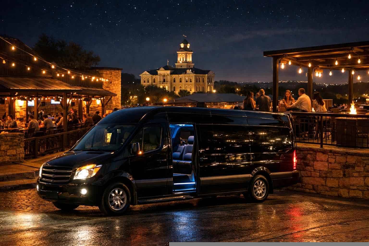 Do You Service Nightlife Areas and Downtown Districts in Johnson City Texas for Hourly Charters