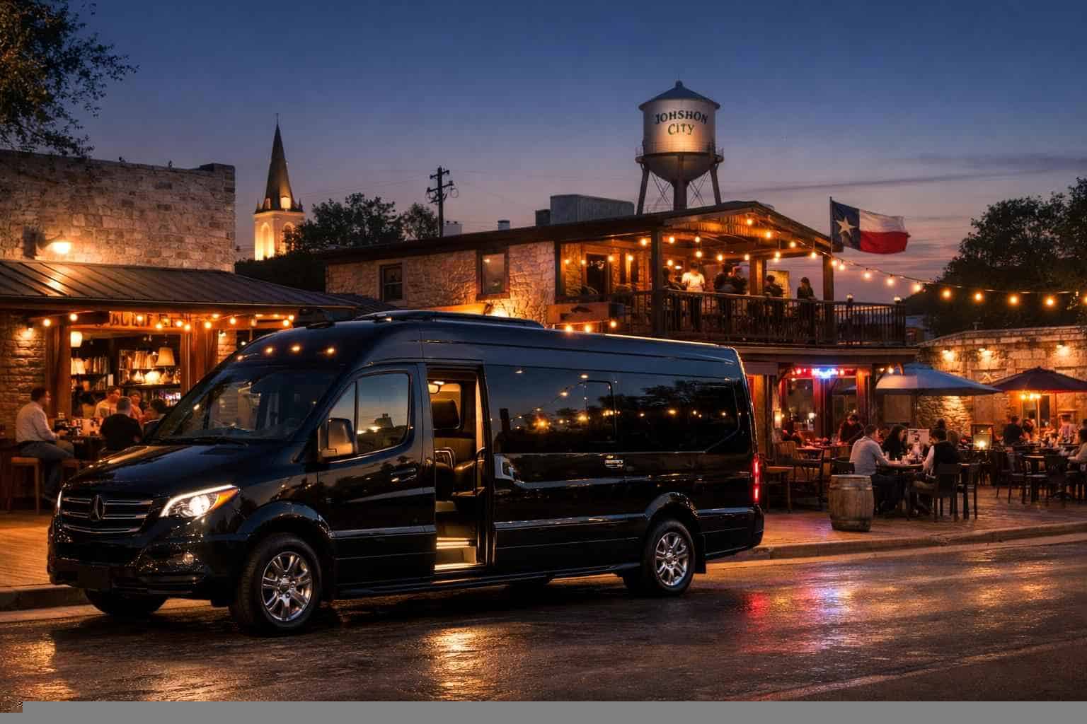 Do You Service Nightlife Areas and Downtown Districts in Johnson City Texas for Hourly Charters