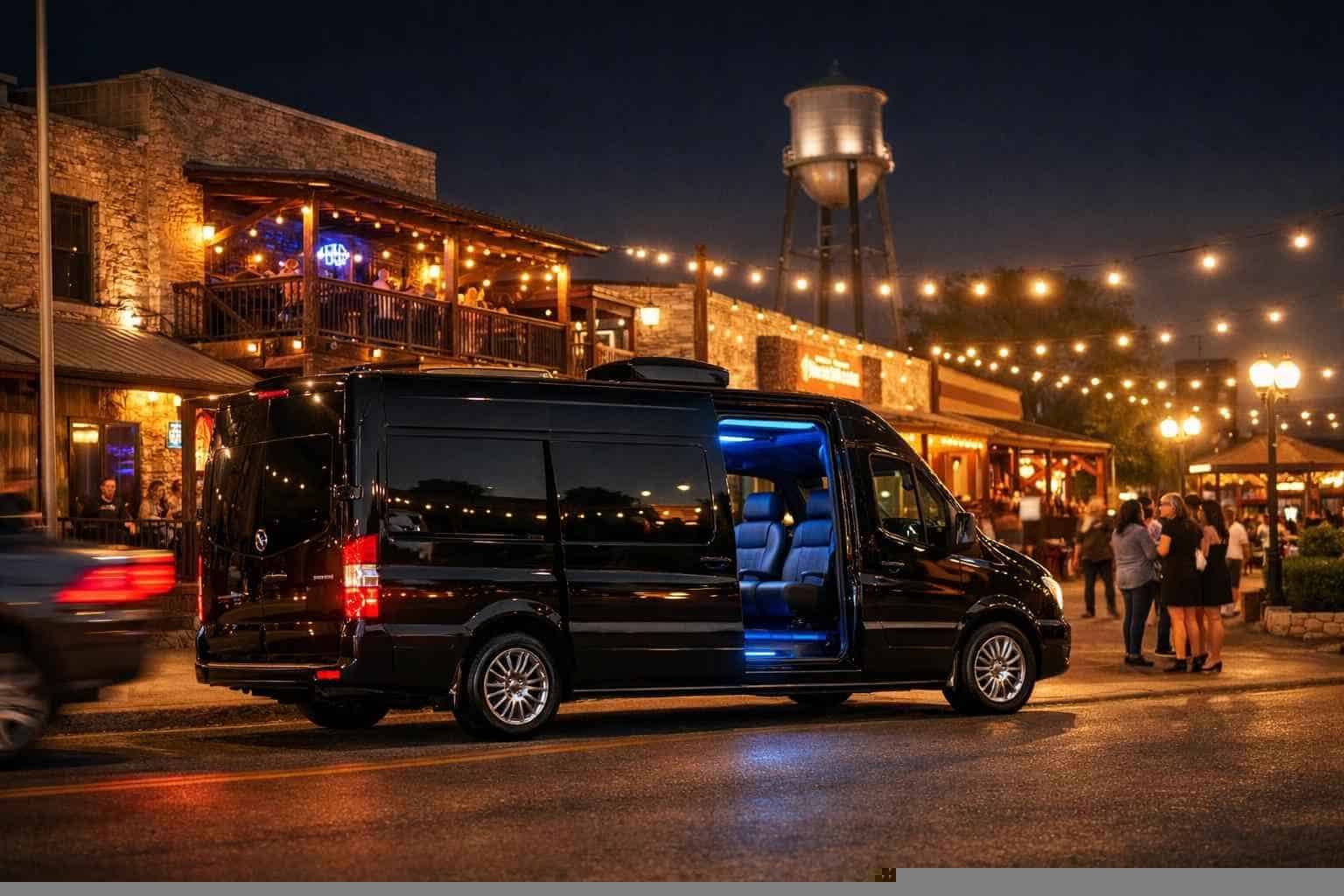 Do You Service Nightlife Areas and Downtown Districts in Johnson City Texas for Hourly Charters?