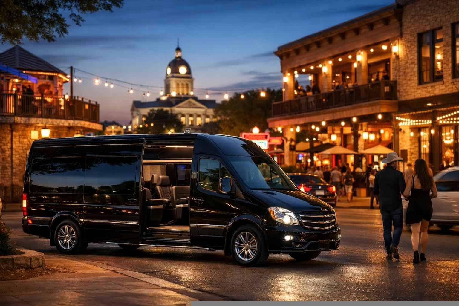 Do You Service Nightlife Areas and Downtown Districts in Johnson City Texas for Hourly Charters?