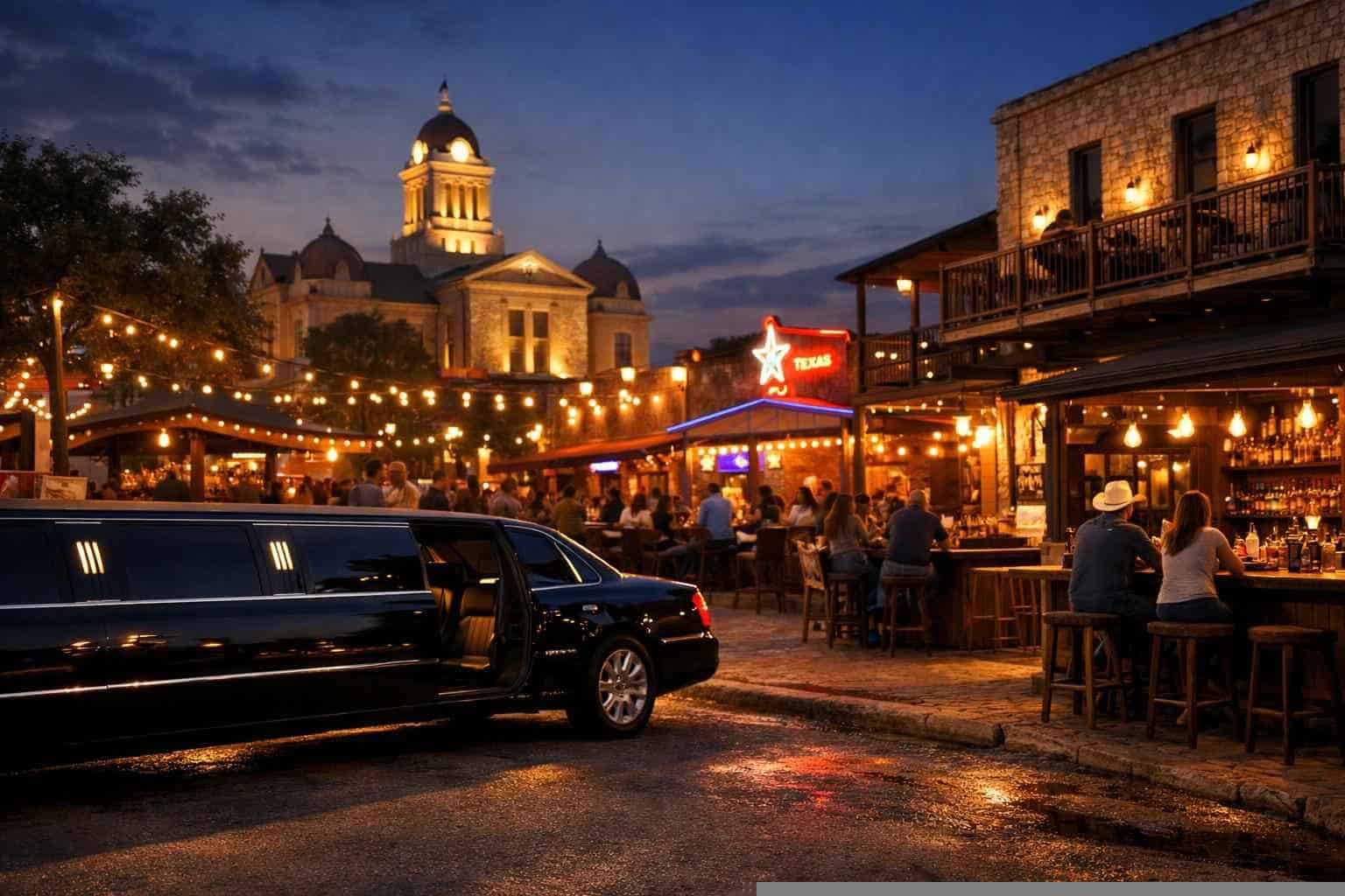 Do You Service Nightlife Areas and Downtown Districts in Johnson City Texas for Hourly Charters