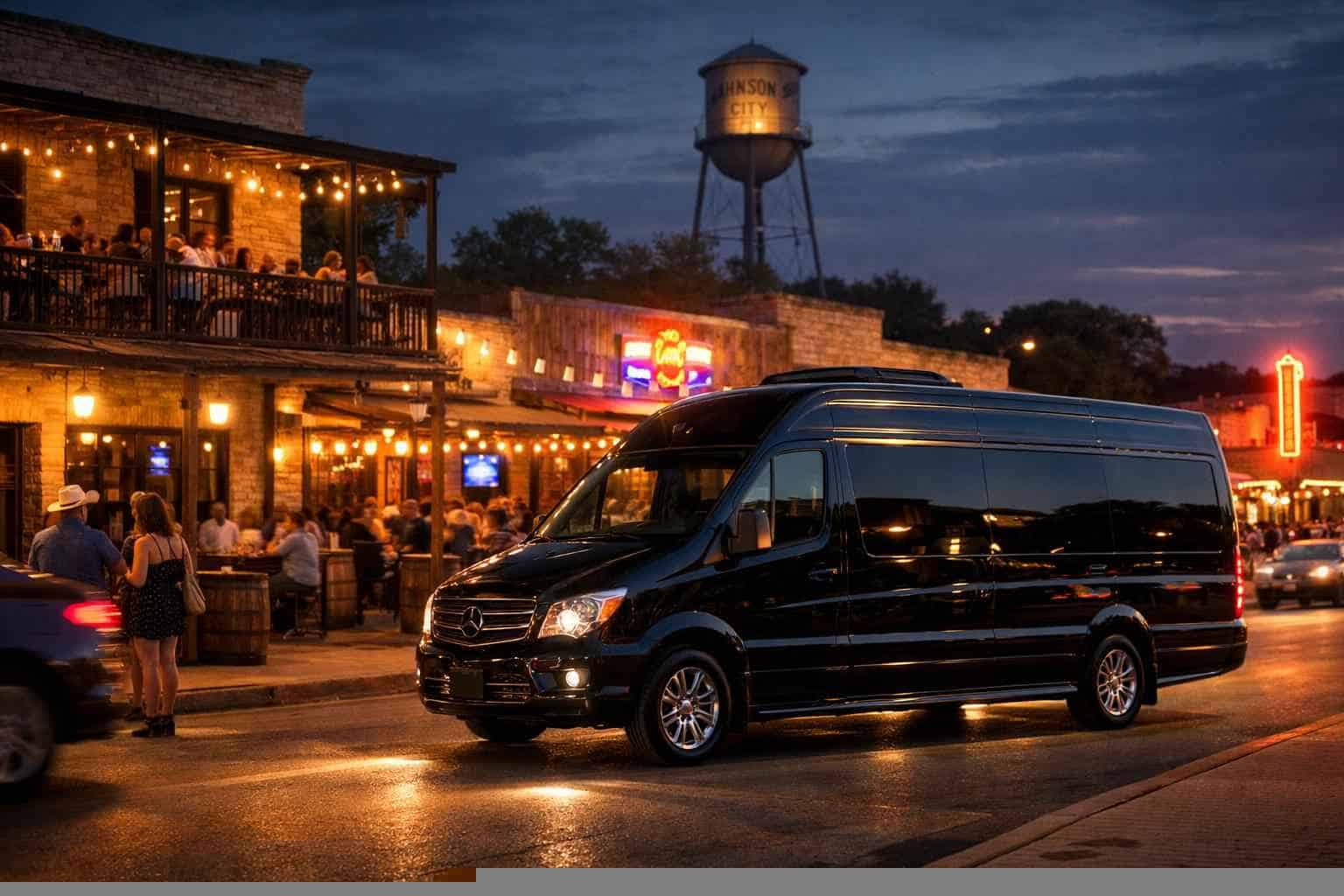 Do You Service Nightlife Areas and Downtown Districts in Johnson City Texas for Hourly Charters?