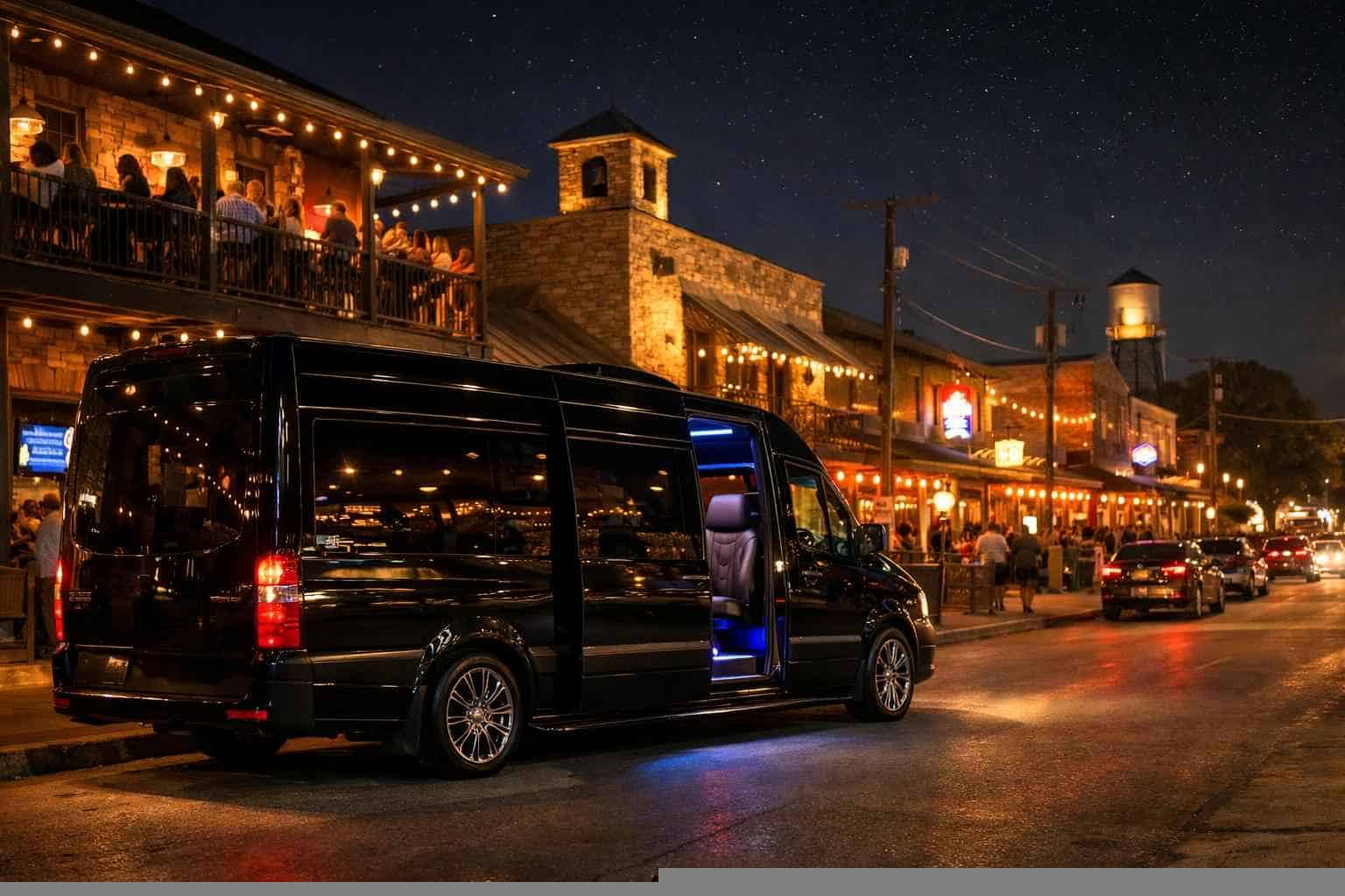 Do You Service Nightlife Areas and Downtown Districts in Johnson City Texas for Hourly Charters