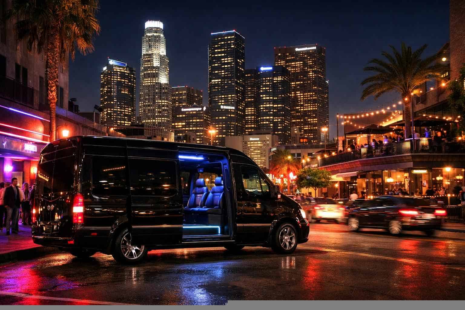 Do you service nightlife areas and downtown districts in Los Angeles California for hourly charters