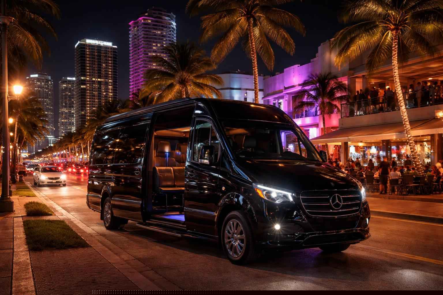 Do you service nightlife areas and downtown districts in Miami Florida for hourly charters?