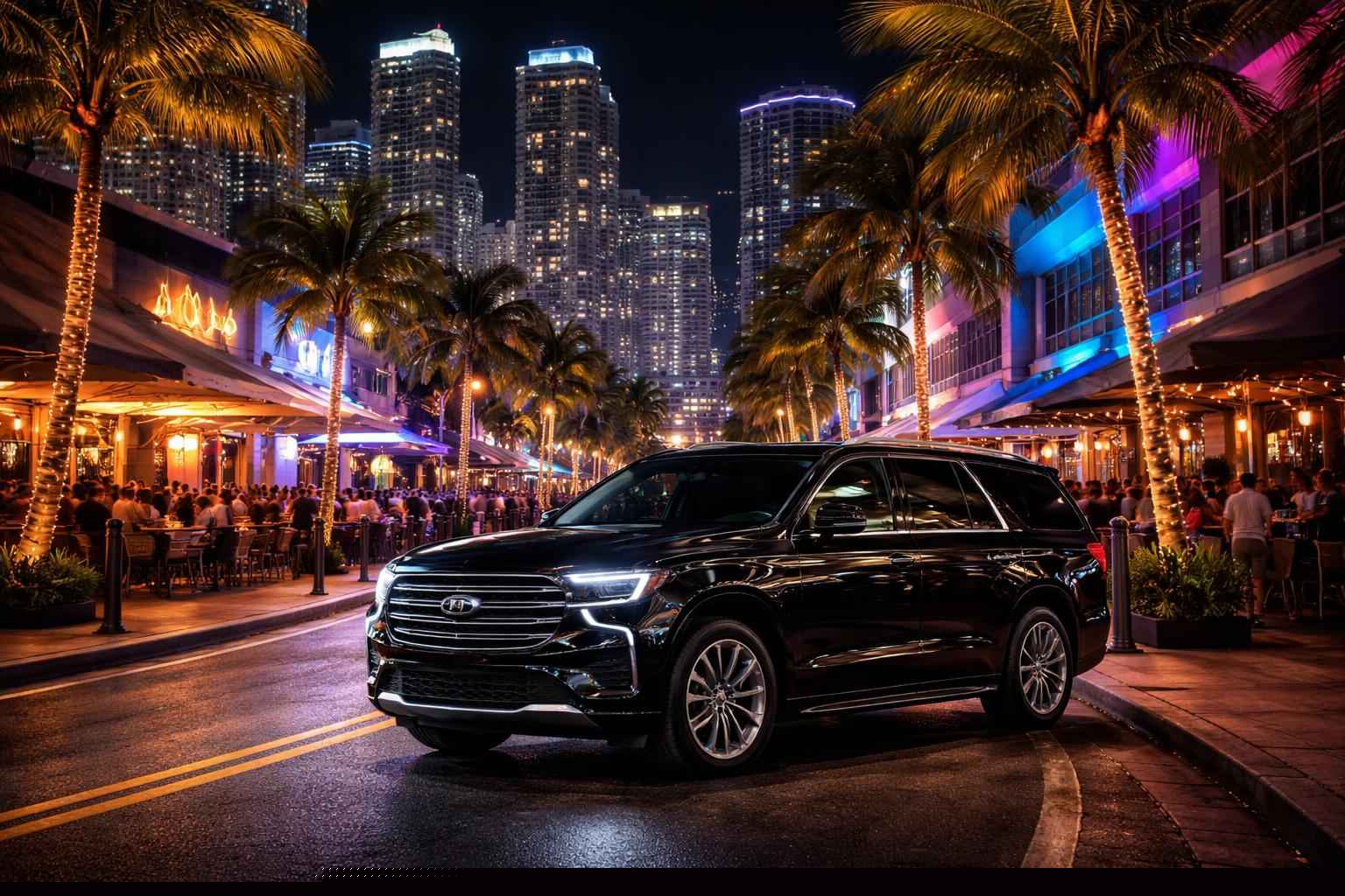 Do you service nightlife areas and downtown districts in Miami Florida for hourly charters