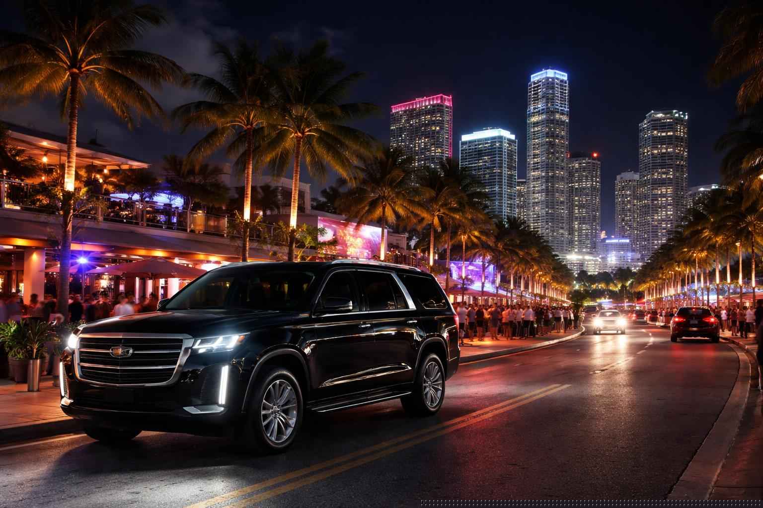 Do you service nightlife areas and downtown districts in Miami Florida for hourly charters?
