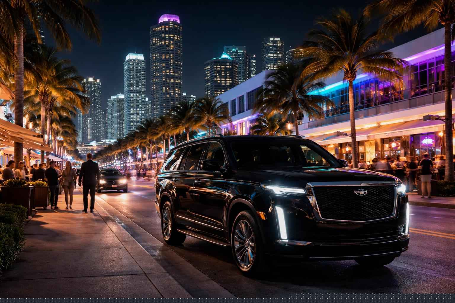 Do you service nightlife areas and downtown districts in Miami Florida for hourly charters?