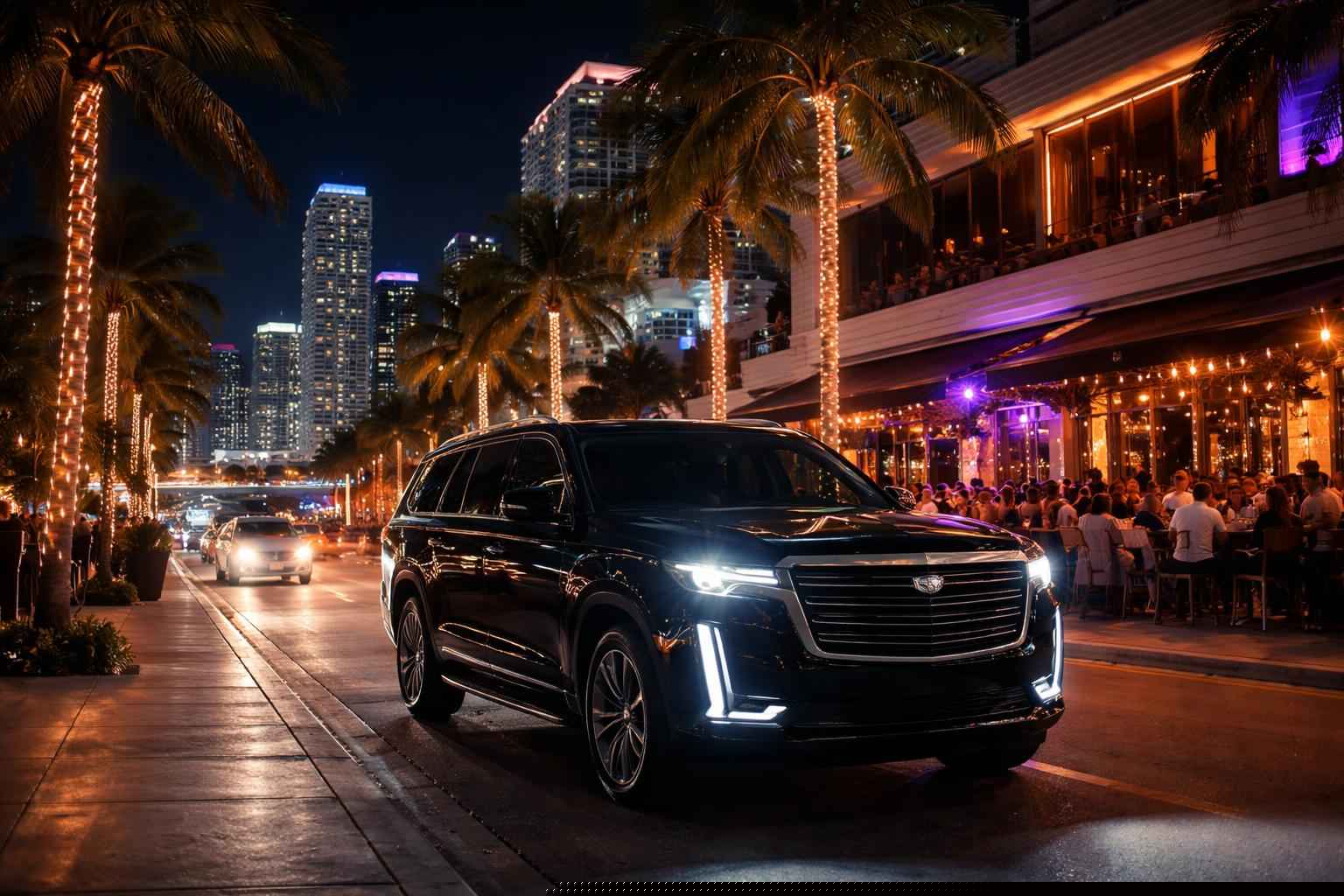 Do you service nightlife areas and downtown districts in Miami Florida for hourly charters?