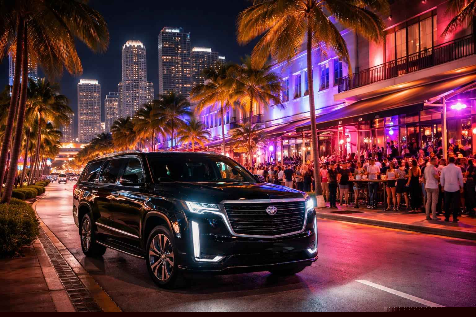 Do you service nightlife areas and downtown districts in Miami Florida for hourly charters?