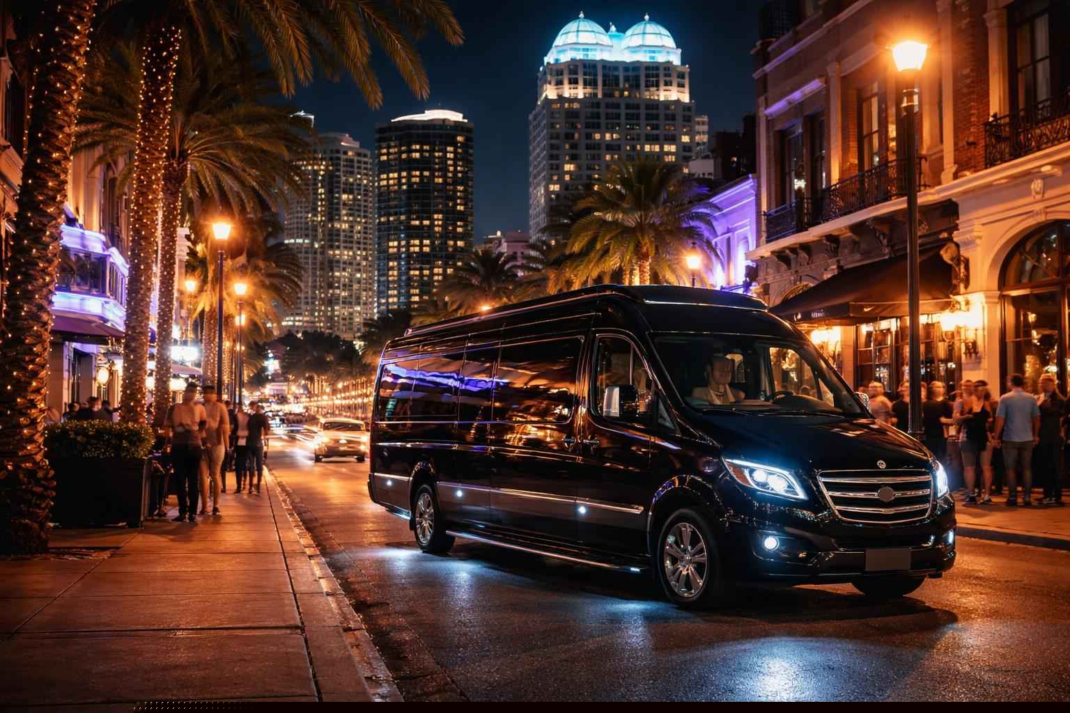 Do you service nightlife areas and downtown districts in Orlando Florida for hourly charters?