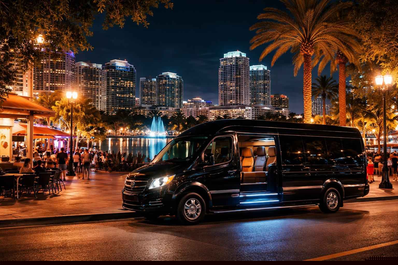 Do you service nightlife areas and downtown districts in Orlando Florida for hourly charters
